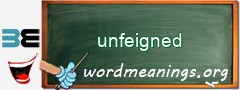 WordMeaning blackboard for unfeigned